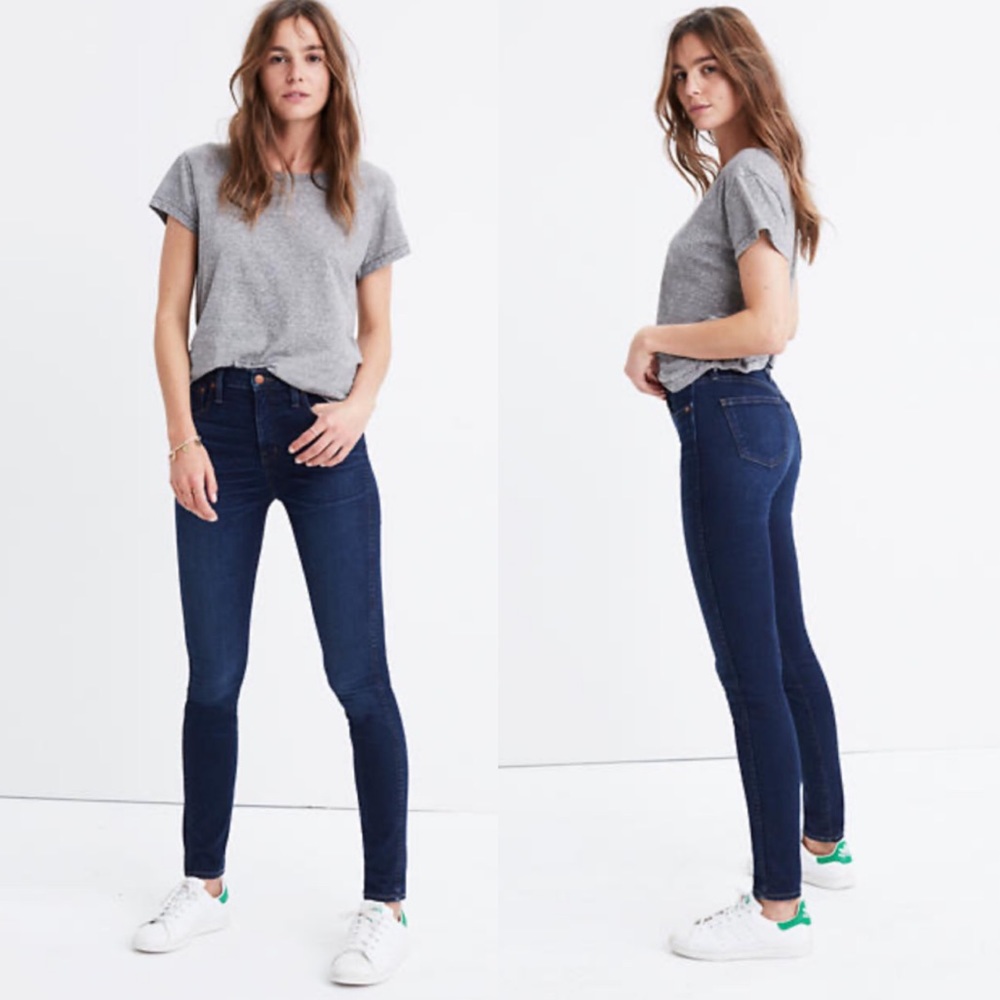 NEW Madewell 10” High Rise Skinny Dark Wash Jeans